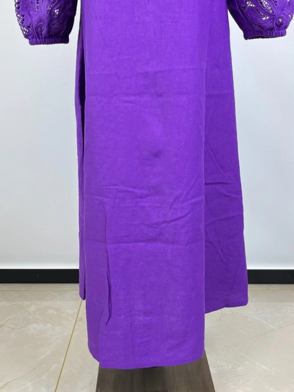 $398 NWOT Boden Mae Embroidered Linen Blend Long Sleeves Midi Dress Size 10 - Picture 8 of 16